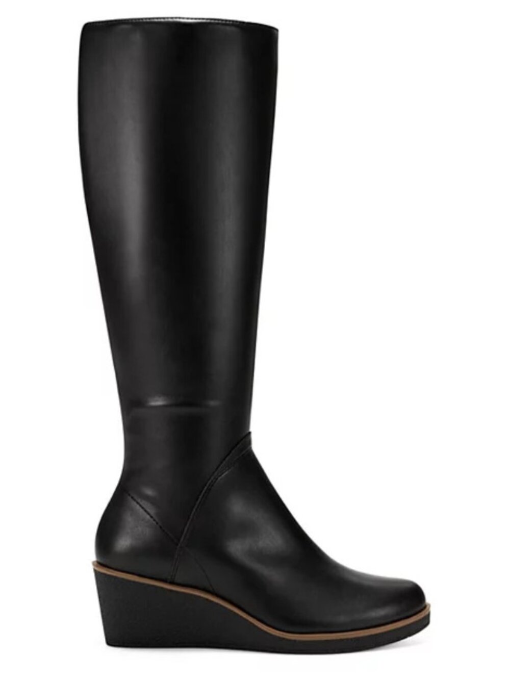 Aerosoles Binocular Knee High Wedge Boots Black Size 10W NWT - Picture 2 of 5